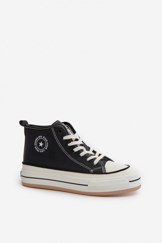 aquecimento Sapatos de lazer com uma plataforma Eko Pele Big Star OO274062 cor preta aquecimento Sapatos de lazer com uma plataforma Eko Pele Big Star OO274062 cor preta