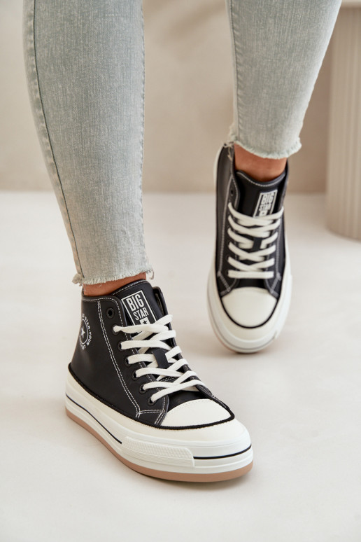 aquecimento Sapatos de lazer com uma plataforma Eko Pele Big Star OO274062 cor preta aquecimento Sapatos de lazer com uma plataforma Eko Pele Big Star OO274062 cor preta