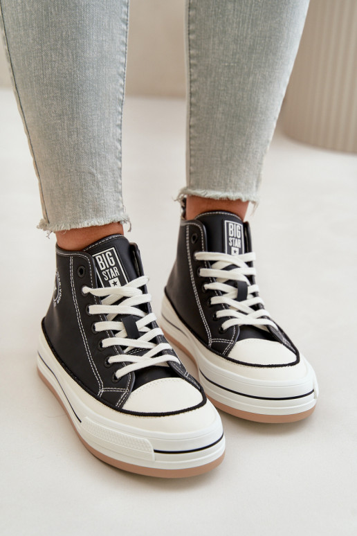 aquecimento Sapatos de lazer com uma plataforma Eko Pele Big Star OO274062 cor preta aquecimento Sapatos de lazer com uma plataforma Eko Pele Big Star OO274062 cor preta