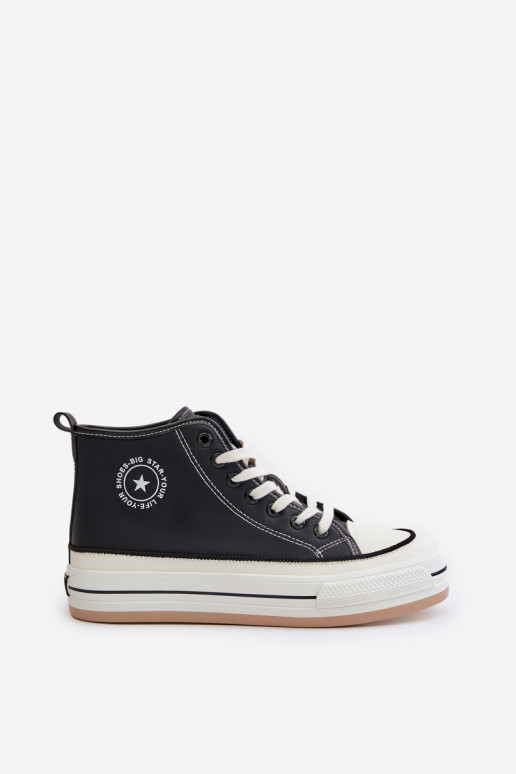 aquecimento Sapatos de lazer com uma plataforma Eko Pele Big Star OO274062 cor preta aquecimento Sapatos de lazer com uma plataforma Eko Pele Big Star OO274062 cor preta