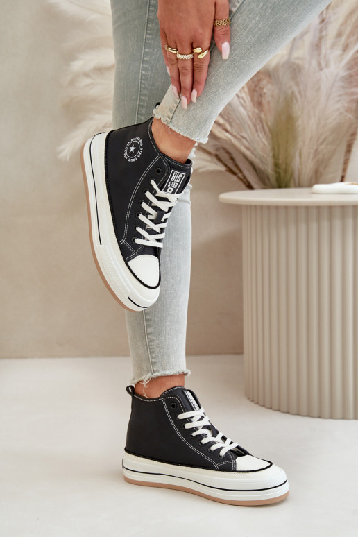 aquecimento Sapatos de lazer com uma plataforma Eko Pele Big Star OO274062 cor preta aquecimento Sapatos de lazer com uma plataforma Eko Pele Big Star OO274062 cor preta