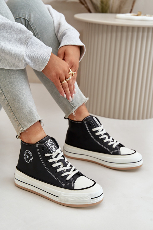 aquecimento Sapatos de lazer com uma plataforma Eko Pele Big Star OO274062 cor preta aquecimento Sapatos de lazer com uma plataforma Eko Pele Big Star OO274062 cor preta