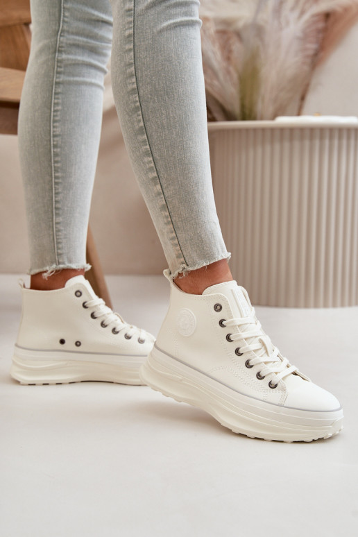 Sapatos de lazer com uma plataforma Eko Pele Big Star OO274064 cor branca Sapatos de lazer com uma plataforma Eko Pele Big Star OO274064 cor branca