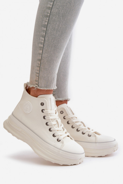Sapatos de lazer com uma plataforma Eko Pele Big Star OO274064 cor branca Sapatos de lazer com uma plataforma Eko Pele Big Star OO274064 cor branca