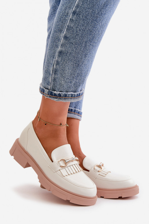 mocassins femininos com enfeites Eko Pele cor branca Tialorae mocassins femininos com enfeites Eko Pele cor branca Tialorae