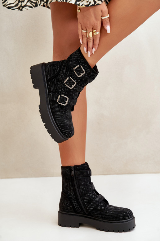 aquecimento Botas femininas Com decoração cor preta Ciascia aquecimento Botas femininas Com decoração cor preta Ciascia