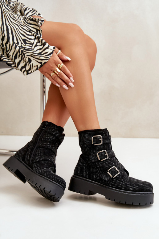 aquecimento Botas femininas Com decoração cor preta Ciascia aquecimento Botas femininas Com decoração cor preta Ciascia