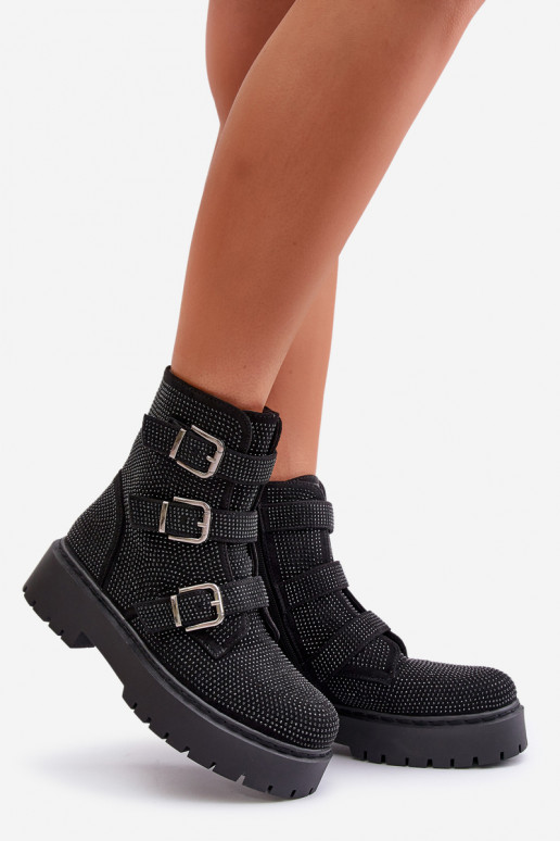 aquecimento Botas femininas Com decoração cor preta Ciascia aquecimento Botas femininas Com decoração cor preta Ciascia