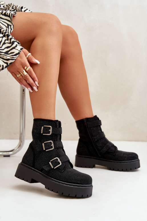aquecimento Botas femininas Com decoração cor preta Ciascia aquecimento Botas femininas Com decoração cor preta Ciascia