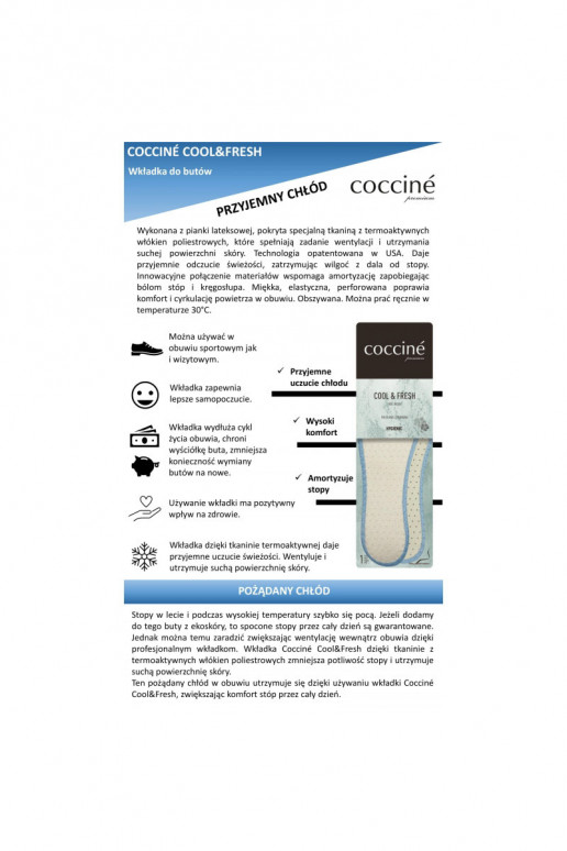 Palmilhas Coccine Cool Fresh Suche Stopy