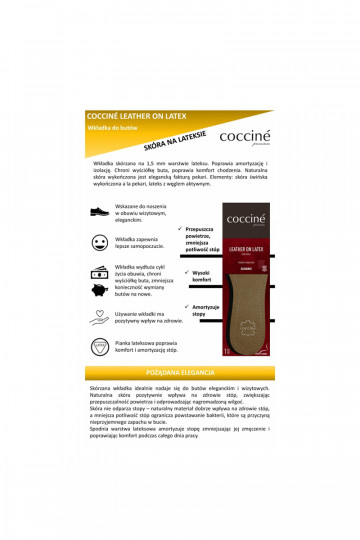 Couro Coccine em palmilhas de espuma de látex 2