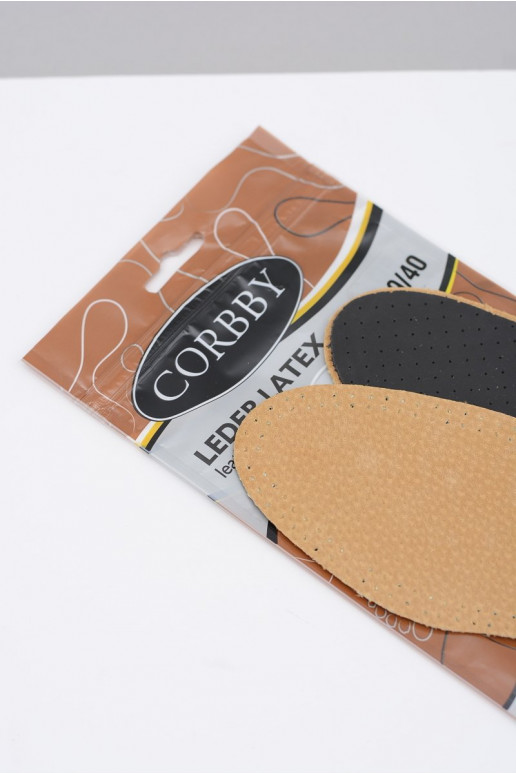 Palmilhas Corbby LEDER LATEX em couro com carvão ativado