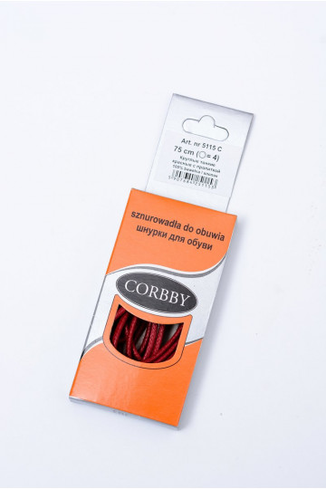 Cadarços finos encerados vermelhos Corbby 2