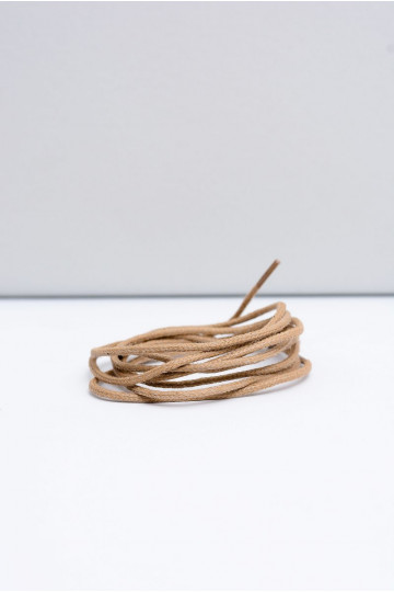 Cadarços finos encerados bege Corbby