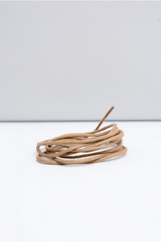 Cadarços finos encerados bege Corbby