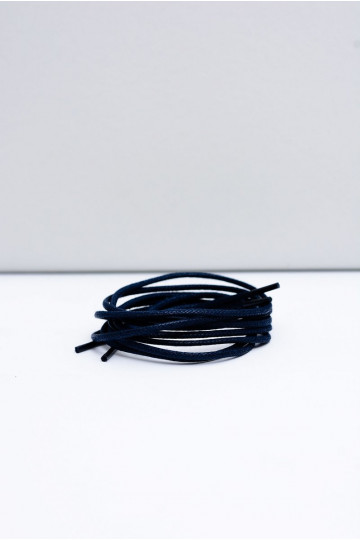 Cadarços finos encerados marinho Corbby