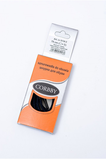 Cadarços finos encerados marinho Corbby 2