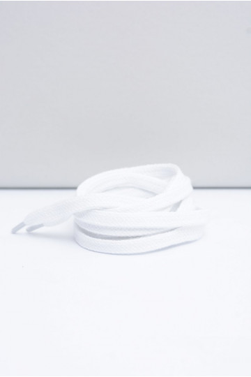 Cadarços planos brancos Corbby