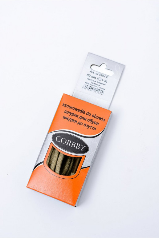 Cadarços redondos bege Corbby