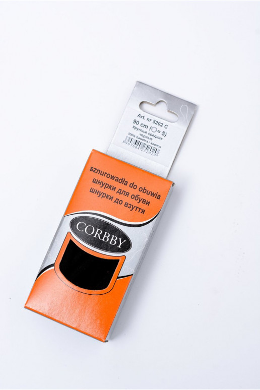 Cadarços Redondos Pretos Corbby