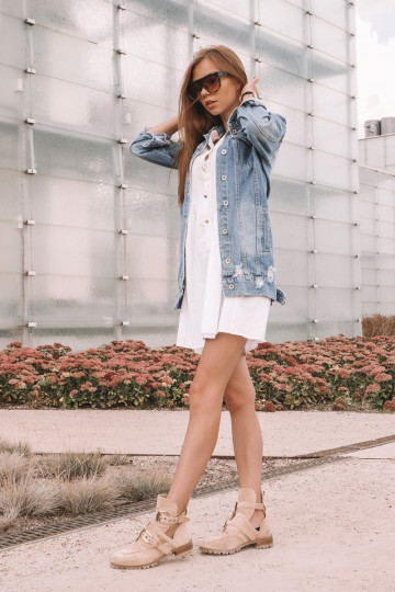 Lu Boo Botas de camurça Rock Girl bege 2