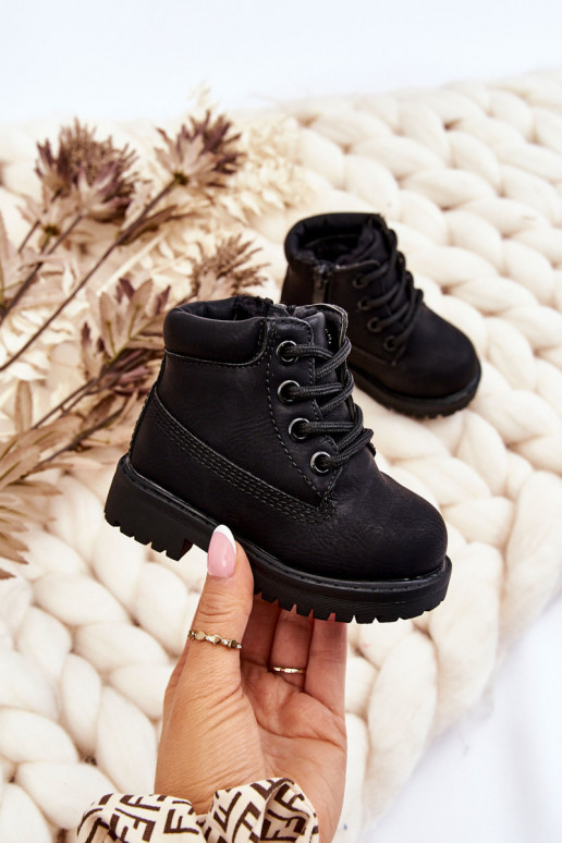 Botas pretas aquecidas infantis Botas Dexter Botas pretas aquecidas infantis Botas Dexter