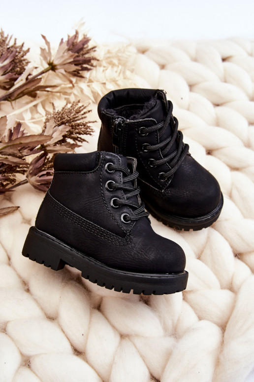 Botas pretas aquecidas infantis Botas Dexter Botas pretas aquecidas infantis Botas Dexter