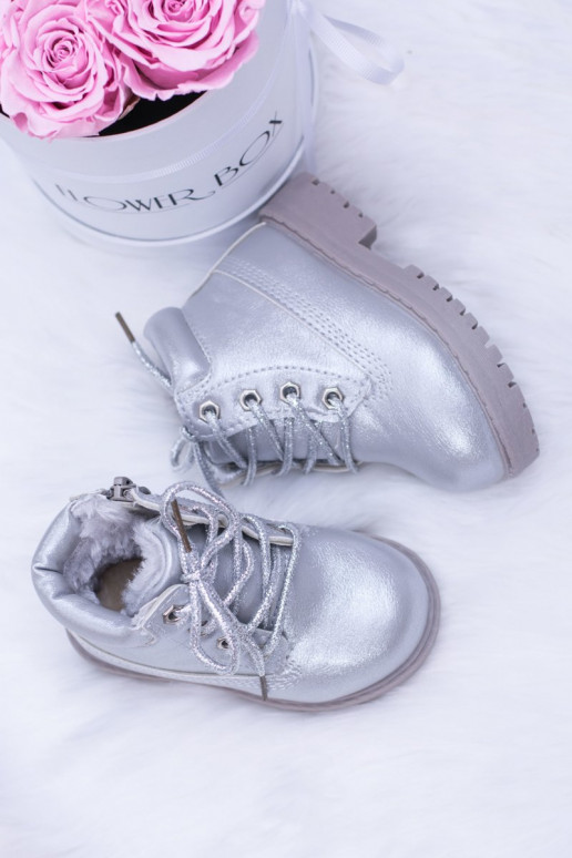 Botas infantis prateadas aquecidas Dexter Botas infantis prateadas aquecidas Dexter