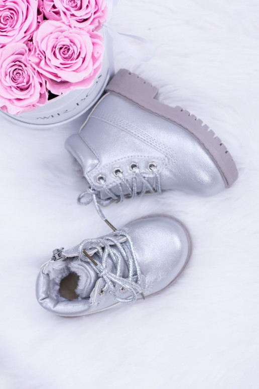 Botas infantis prateadas aquecidas Dexter Botas infantis prateadas aquecidas Dexter