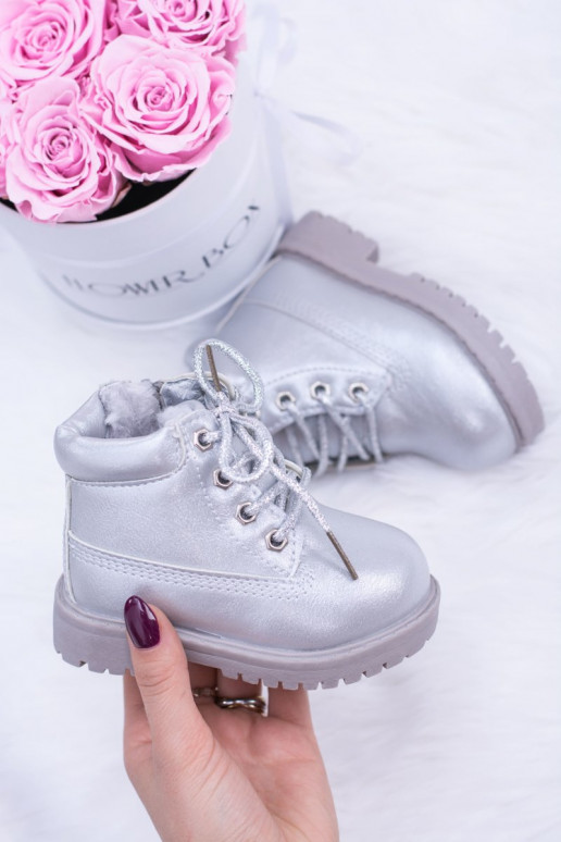 Botas infantis prateadas aquecidas Dexter Botas infantis prateadas aquecidas Dexter