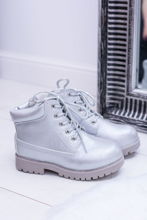 Botas infantis prateadas aquecidas Dexter Botas infantis prateadas aquecidas Dexter