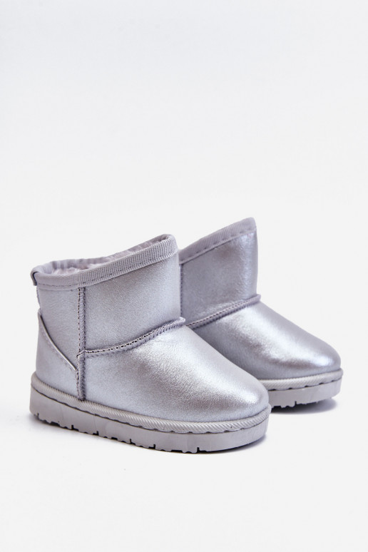 Botas de neve infantis quentes na cor prata Scooby