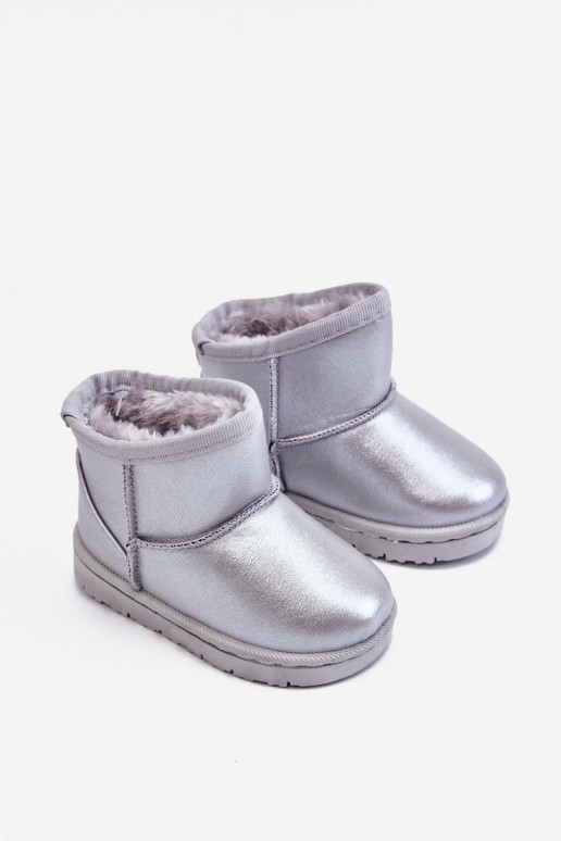 Botas de neve infantis quentes na cor prata Scooby
