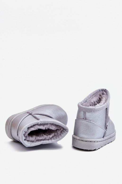 Botas de neve infantis quentes na cor prata Scooby