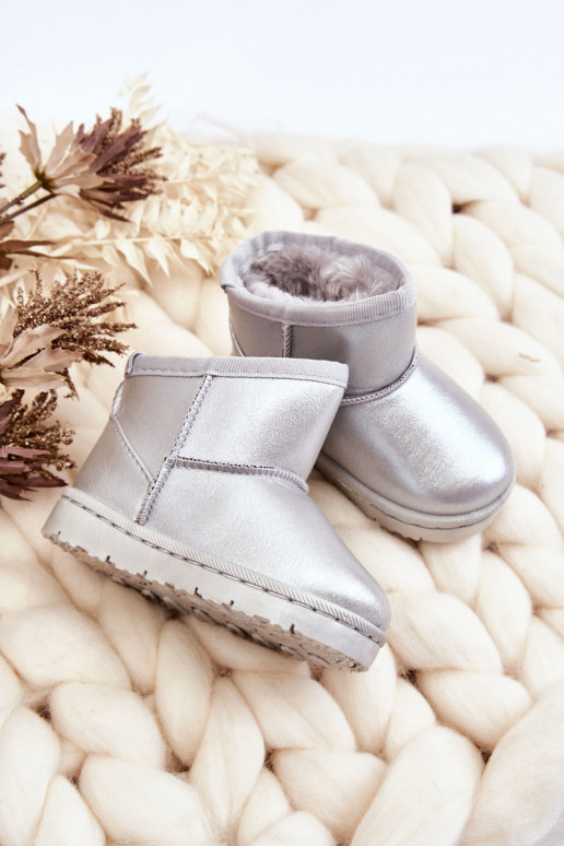 Botas de neve infantis quentes na cor prata Scooby