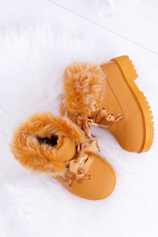 Botas infantis botas marrons com pele Tesoro Botas infantis botas marrons com pele Tesoro