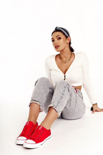 Modelo clássico de sapatilhas Big Star DD274339 vermelho 2