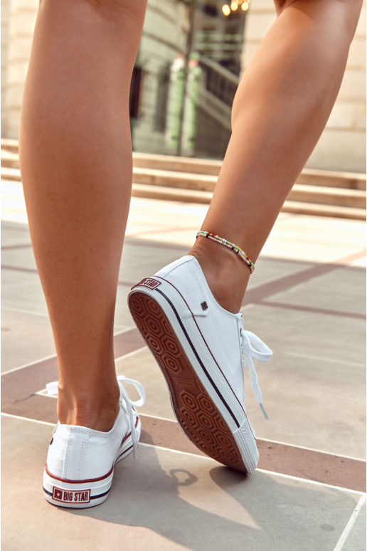 Modelo clássico de sapatilhas Big Star DD274336 cor branca