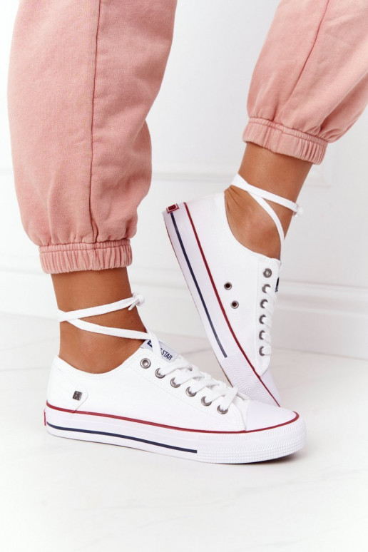 Modelo clássico de sapatilhas Big Star DD274336 cor branca
