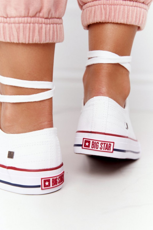 Modelo clássico de sapatilhas Big Star DD274336 cor branca