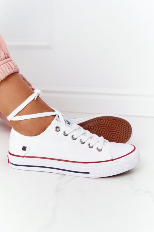 Modelo clássico de sapatilhas Big Star DD274336 cor branca