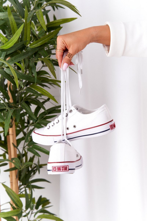 Modelo clássico de sapatilhas Big Star DD274336 cor branca