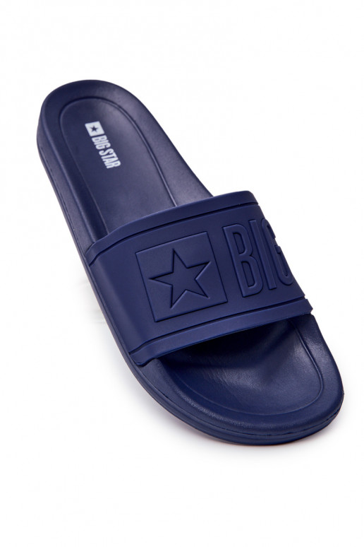Chinelos masculinos Big Star Rubber cor azul escuro DD174688