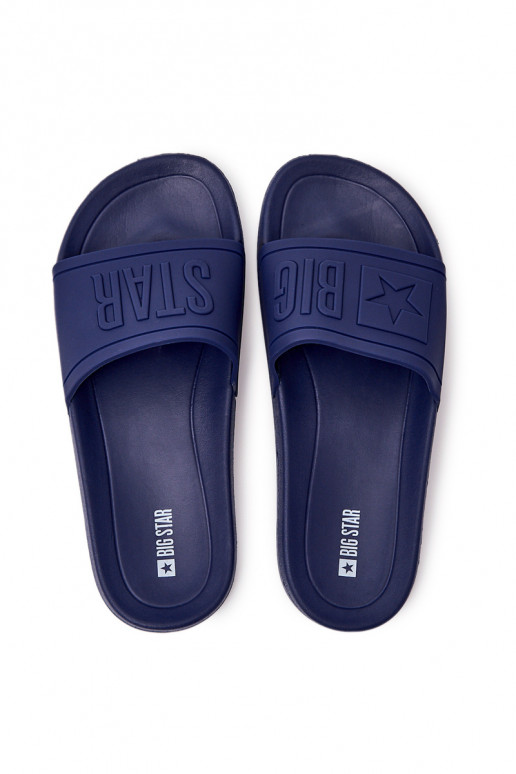 Chinelos masculinos Big Star Rubber cor azul escuro DD174688