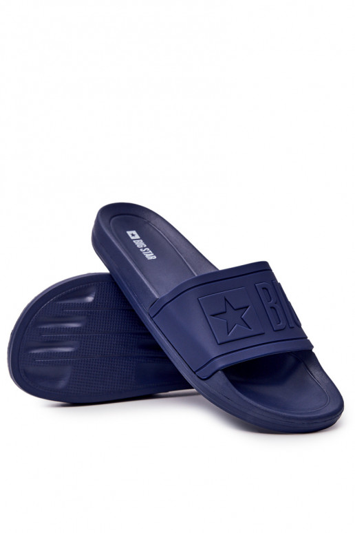 Chinelos masculinos Big Star Rubber cor azul escuro DD174688