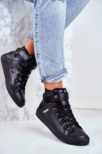 Sapatos de lazer aquecidos em couro BIG STAR V274542FIN cor preta 2