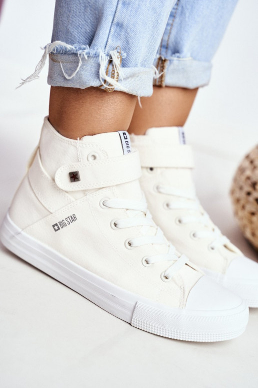 sapatos de lazer com sola Big Star FF274579 cor branca sapatos de lazer com sola Big Star FF274579 cor branca