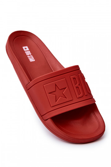 Chinelos masculinos Big Star Rubber cor vermelha DD174689