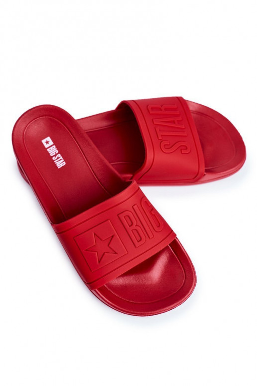 Chinelos masculinos Big Star Rubber cor vermelha DD174689