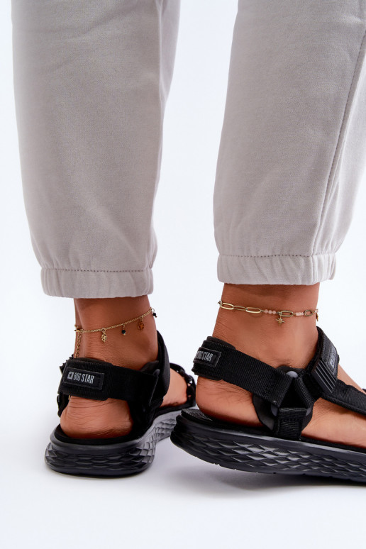 Sandálias femininas Big Star FF274A600 pretas